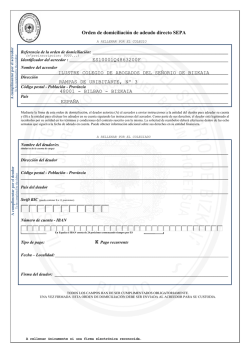 Orden de domiciliaci&oacute;n de adeudo directo SEPA