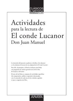 El conde Lucanor (Gu&iacute;a de actividades)