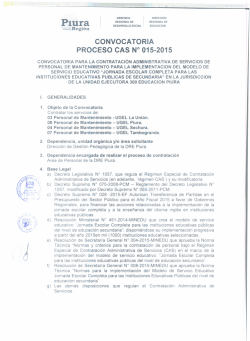 convocatoria cas n 15