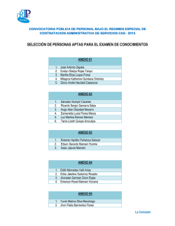 selecci&oacute;n de personas aptas para el examen de conocimientos