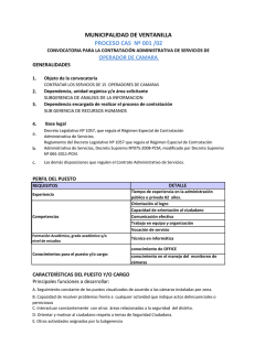 MUNICIPALIDAD DE VENTANILLA PROCESO CAS N&ordm; 001 /02