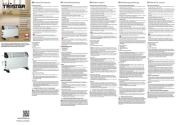 NL Gebruiksaanwijzing DE Bedienungsanleitung EN