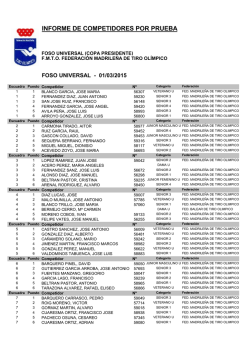 FOSO UNIVERSAL Copa Presidente 01-03-2015