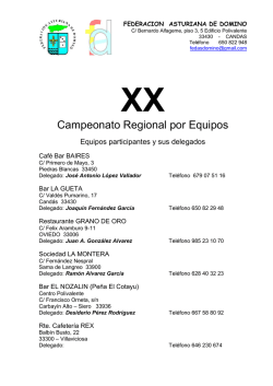 Delegados - Federaci&oacute;n Asturiana de Domin&oacute;