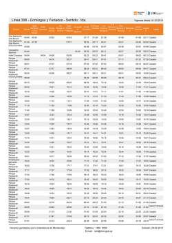 L&iacute;nea 306 - Domingos y Feriados
