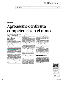 Agroasemex enfrenta
