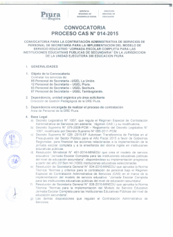 convocatoria cas n 14