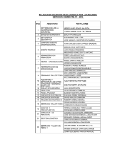 relacion de docentes seleccionados por locacion de servicios i