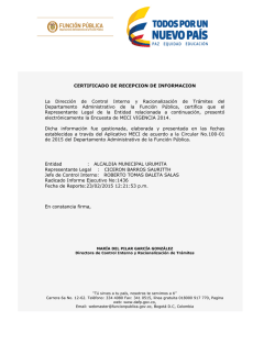 Certificado Departamento administrativo de la Funci&oacute;n