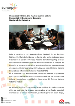 Se realiz&oacute; II Sesi&oacute;n del Consejo Nacional de Catastro