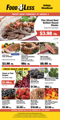 $3.98 /lb. - Food 4 Less Vallejo