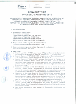 convocatoria cas n 16