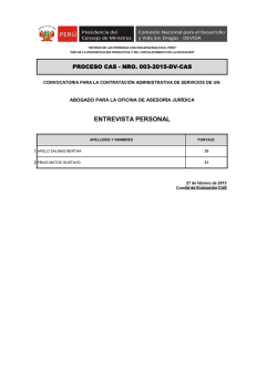 003 Resultado Entrevista Personal