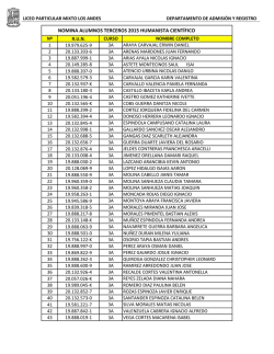 tercero medios 2015 - Liceo Particular Mixto
