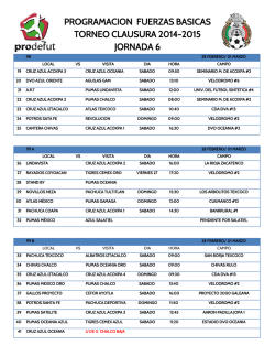 Horarios - Prodefut Soccer