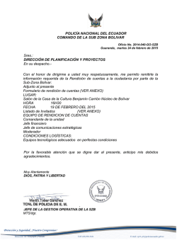 DIRECCI&Oacute;N DE PLANIFICACI&Oacute;N Y PROYECTOS En su despacho.