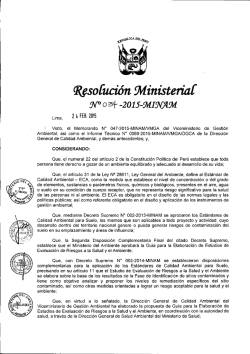 rm n 034-2015-minam - Ministerio del Ambiente