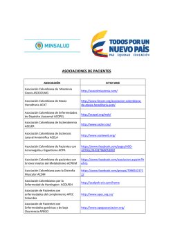 Listado asociaciones de pacientes