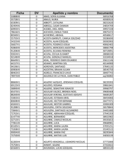 INGRESANTES 2015: Obtener Nro de Ingreso