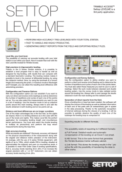 TRIMBLE ACCESSTM settop LeveLme is a 3rd party application.