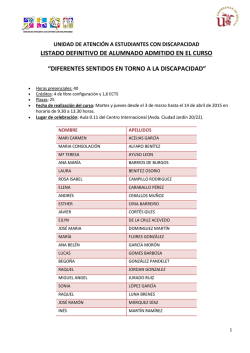 Listado definitivo de admisi&oacute;n