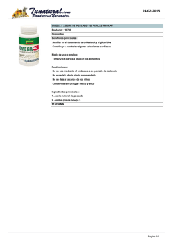 OMEGA 3 ACEITE DE PESCADO 100 PERLAS PRONAT Producto