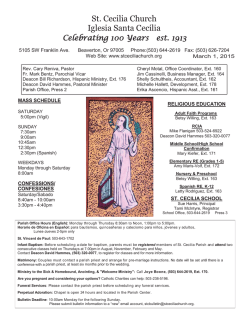 Bulletin - Catholic Printery