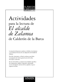 El alcalde de Zalamea (fichas de actividades)