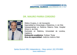 dr. mauro parra cordero - Hospital Cl&iacute;nico Universidad de Chile
