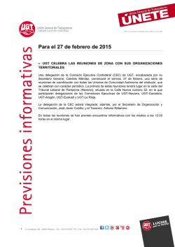 ugt celebra las reuniones de zona con sus organizaciones territoriales