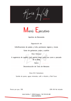 Men&uacute; Ejecutivo - River Hall Gastro