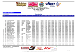 ENDURO DE PUERTO LUMBRERAS Resultados