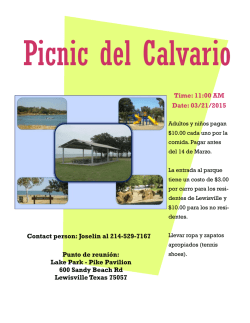 Contact person: Joselin al 214-529-7167 Date: 03
