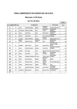 Final cto EUROPA Vals 18 A 30 - Campeonato de Europa de Baile