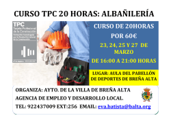 curso tpc 20 horas: alba&ntilde;iler&iacute;a