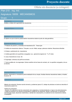 Proyecto docente - Universidad de Valladolid