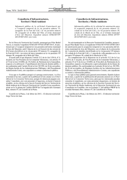 Informaci&oacute; p&uacute;blica de la sol&middot;licitud d`autoritzaci&oacute; per a l`ocupaci&oacute;