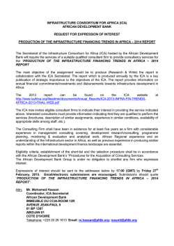 Multinational - Production of the infrastructure financing trends in africa