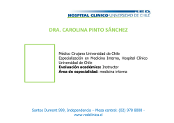 dra. carolina pinto s&aacute;nchez - Hospital Cl&iacute;nico Universidad de Chile