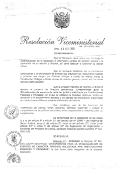 Lima, 0 5 SE r. ZOOI - Ministerio de Justicia