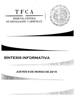 SINTESIS INFORMATIVA - Tribunal Federal de Conciliaci&oacute;n y
