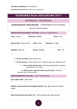 &ldquo;EUSKARAZ BLAI UDALEKUAK 2015&rdquo;