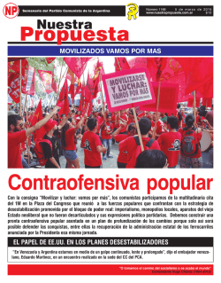 Nuestra Propuesta - Partido Comunista de la Argentina