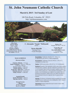 Bulletin 3-8 - St. John Neumann Catholic Church