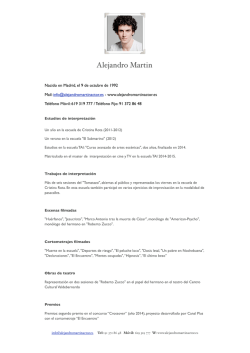 descargar cv - Alejandro Martin, actor