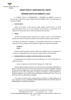 bases para el concurso del cartel &ldquo;semana santa de barbate 2.016&rdquo;