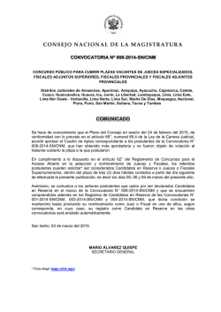CONSEJO NACIONAL DE LA MAGISTRATURA