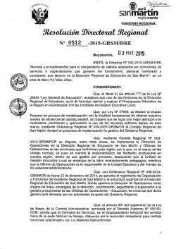 R.D.R. 0512-2015 REAJUSTE DE VIATICOS