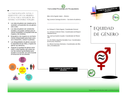 EquIDAD DE G&eacute;NERO - Universidad Tecnologica de Tecamachalco