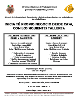 inicia t&uacute; propio negocio desde casa, con los siguientes talleres